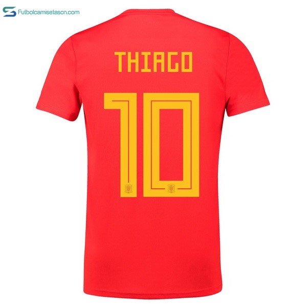 Camiseta España 1ª Thiago 2018 Rojo